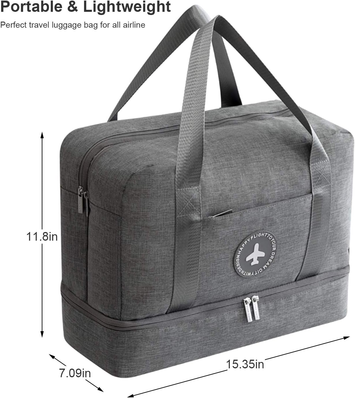 gym tote with shoe compartment