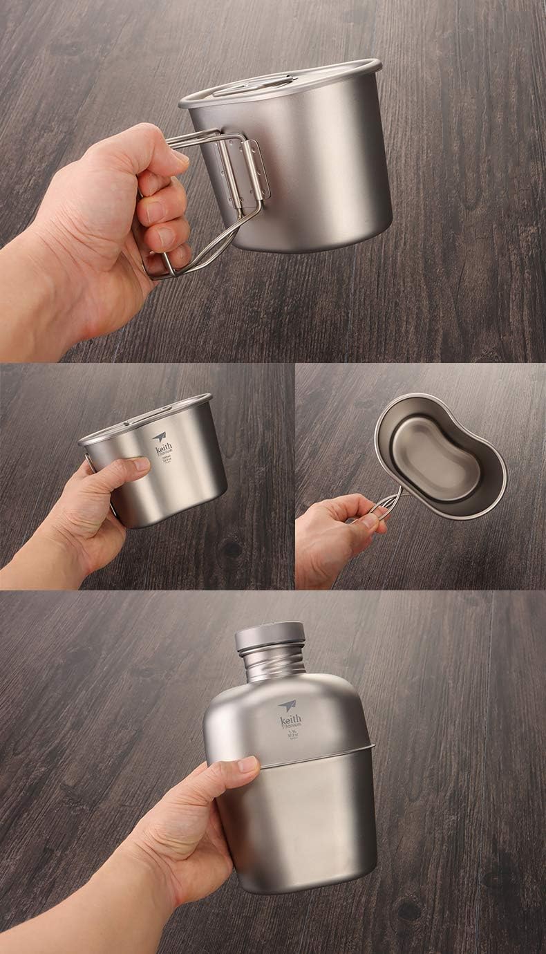 Amazon Co Jp キーストレッキングウォーターボトル付きカップチタン軍食堂ウォーターキャンプポータブルコーヒーポット Diy 工具 ガーデン Amazon Co Jp キーストレッキングウォーターボトル付きカップチタン軍食堂ウォーターキャンプポータブルコーヒーポット Diy 工具 ガーデン