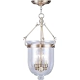 Livex Lighting 5063-01 Jefferson 3-Light Hanging Lantern, Antique Brass