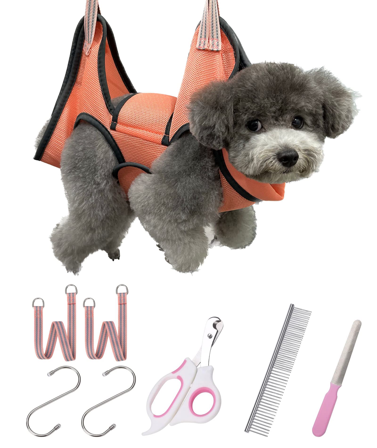 Kkiimatt XS Dog Grooming Hammock Restraint Bag for Pet, Breathable Dog Grooming Hammock Harness, Dog Grooming Sling for Nail Clipping and Trimming