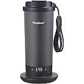 Happiness Self-Heating Travel Mug 20oz,Smart Rechargeable Electric Temperature Control Heated Coffee Cup