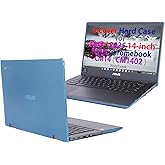 mCover Case Compatible ONLY with 2024~2025 14-inch ASUS Chromebook CM14 (CM1402c) Series Notebook Computers (NOT Fitting Any Other ASUS Models) - Aqua
