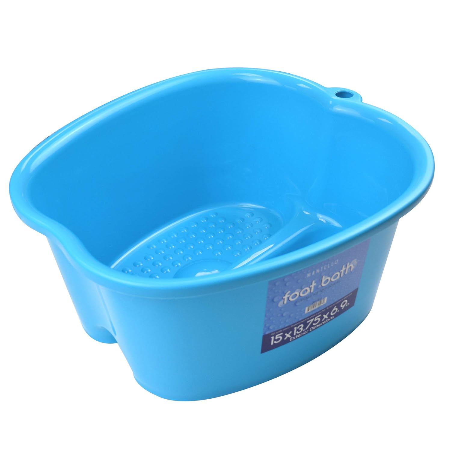 Mantello Foot Soaking Bath Basin - Large Tub for Home Spa, Soak, Pedicure & Massage - Feet Wash Bucket for Hot Water, Essential Oils, Epsom Salts - Callus & Dead Skin Remover - BPA-Free Plastic Soaker: Beauty