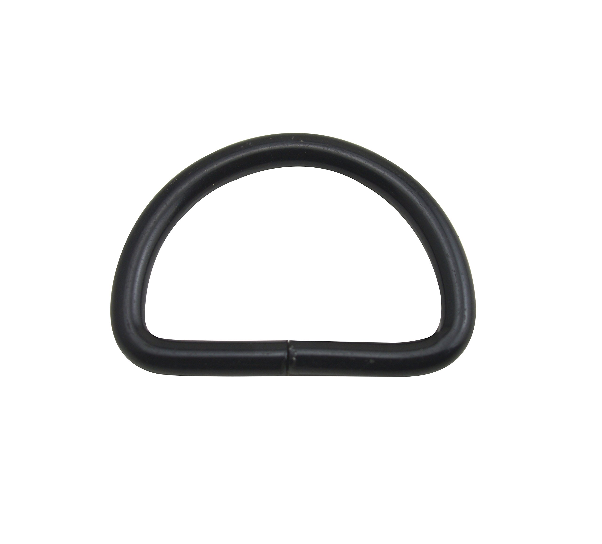 Wuuycoky 1.25" Inner Diameter High Body Black D Rings Buckles D-ring Non-welded For Webbing Strapping Pack of 10