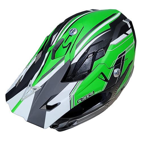 Dual Visor Vega Mcx Off Road Helmet Vega Mighty X2 360 View 36099-03 Red-