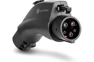 Lectron NACS to J1772 EV Charging Adapter - Compatible with Tesla Wall Connectors, Destination Chargers, & Mobile Connectors (80A, 250V) - for J1772 Electric Vehicles - UL 2252 Certified (Black)