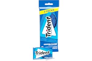 Trident Original Flavor Sugar-Free Chewing Gum, 3 Packs of 14 Pieces (42 Total Pieces)
