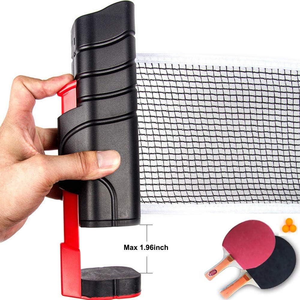 Tabletop Table Tennis Games Set Professional Ping Pong Paddle Set, Anywhere Ping Pong Equipment to-Go Includes Retractable Net Post 2 Ping Pong Paddles, 3 pcs Balls, Attach to Any Table Surface : Sports & Outdoors