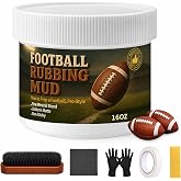 ZUAON 16oz Football Rubbing Mud Kit, Baseball Mud Prep Kit with Brush, Towel, Gloves,Tape &amp; Scraper, Leather Football Conditioner
