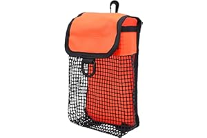 SEAFARD Scuba Diving Gear Bag, Finger Reel/SMB Safety Surface Marker Buoy Mesh Storage Pocket, Snorkeling Equipment Holder Carry Pouch