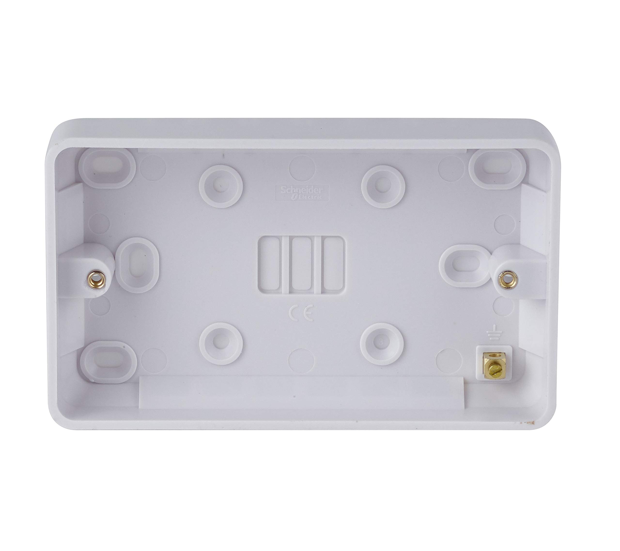 Schneider Electric Lisse White Moulded - Double 2 Gang Surface Pattress Box, 25mm Deep, GGBL9225, White, Pack of 5 — image 1