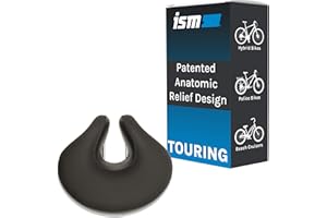 ISM Comfort Series Noseless Bike Saddle for Upright Riders - Anatomic Relief Bicycle Saddle for Hybrid, Police, Commuter Bike