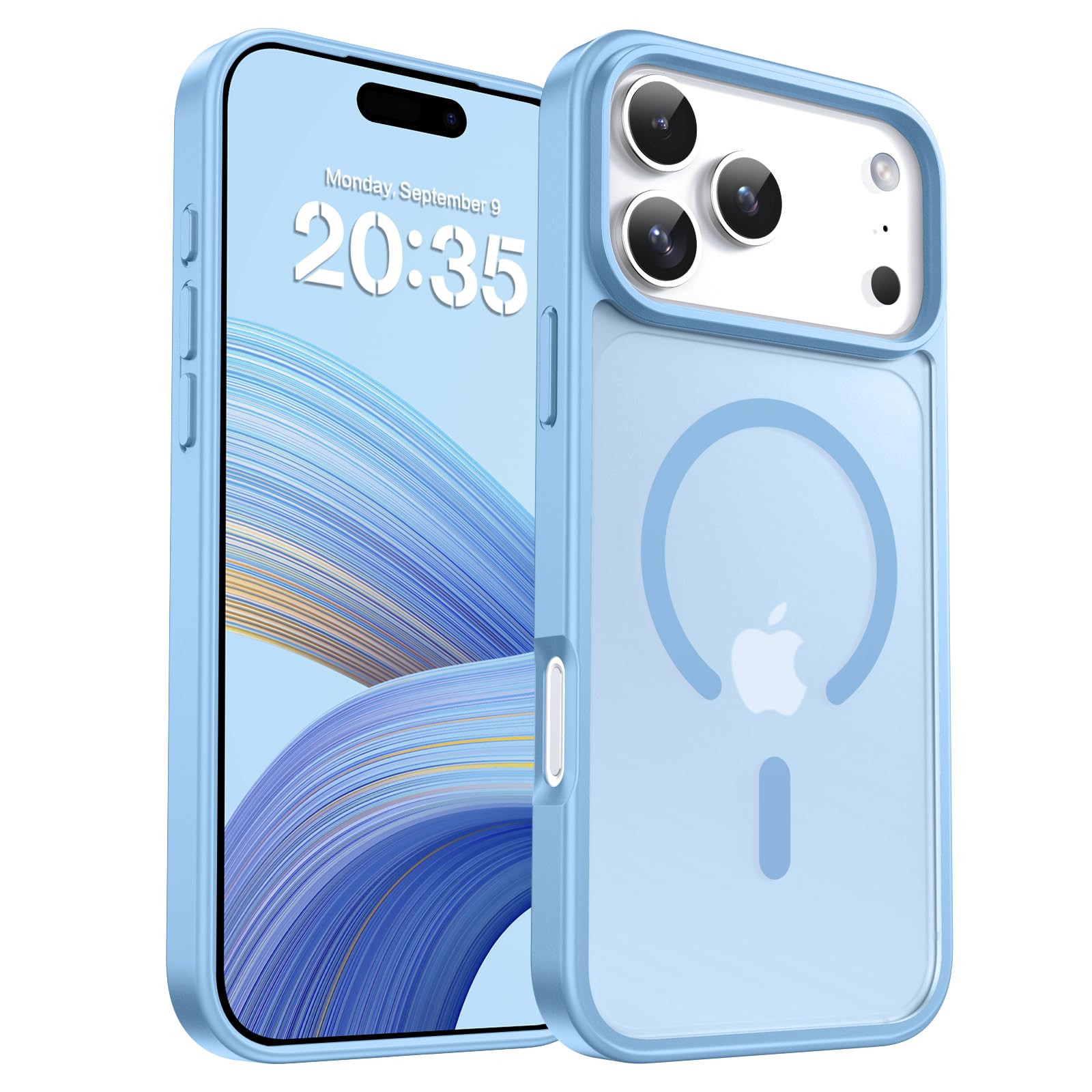 BENTOBEN Magnetic for iPhone 17 Pro Case, [Compatible with MagSafe] [Military-Grade Protection] [Anti-Yellowing] Shockproof Protective Translucent Matte Cover for iPhone 17 Pro Case 6.3", Blue
