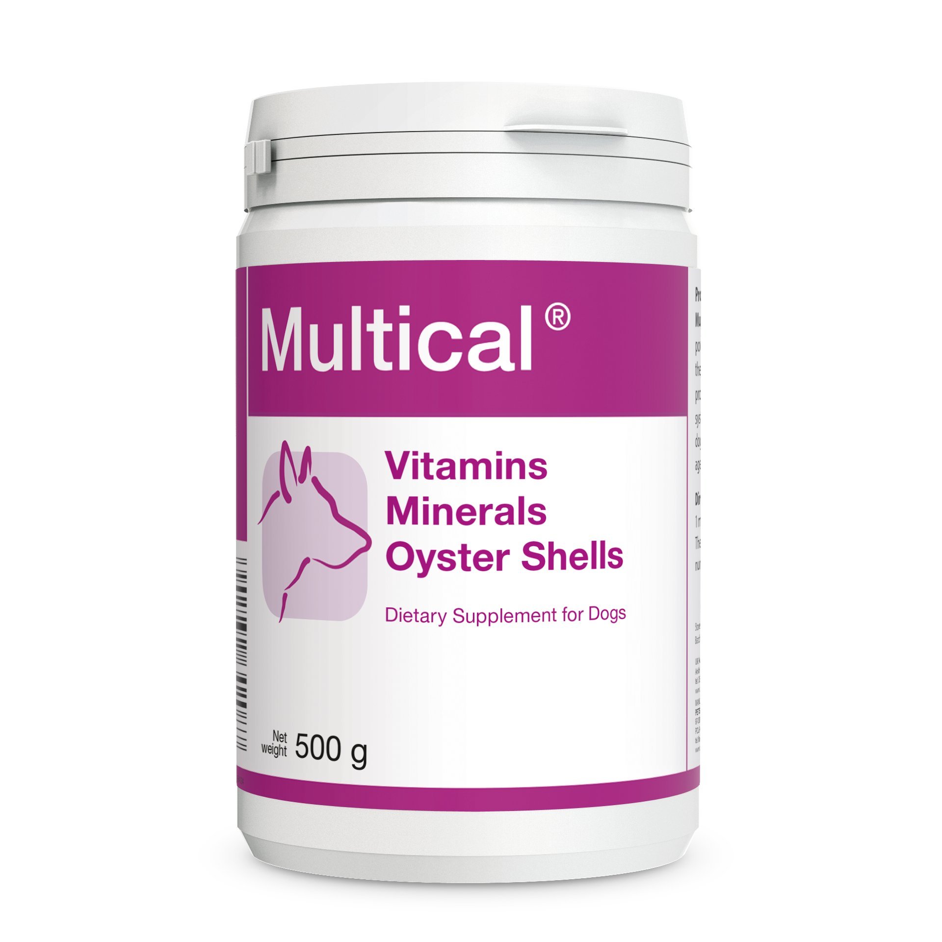 Multical 500g powder Vitamins, Minerals from Oyster Shell for Dogs Pregnant and Nursing Dogs
