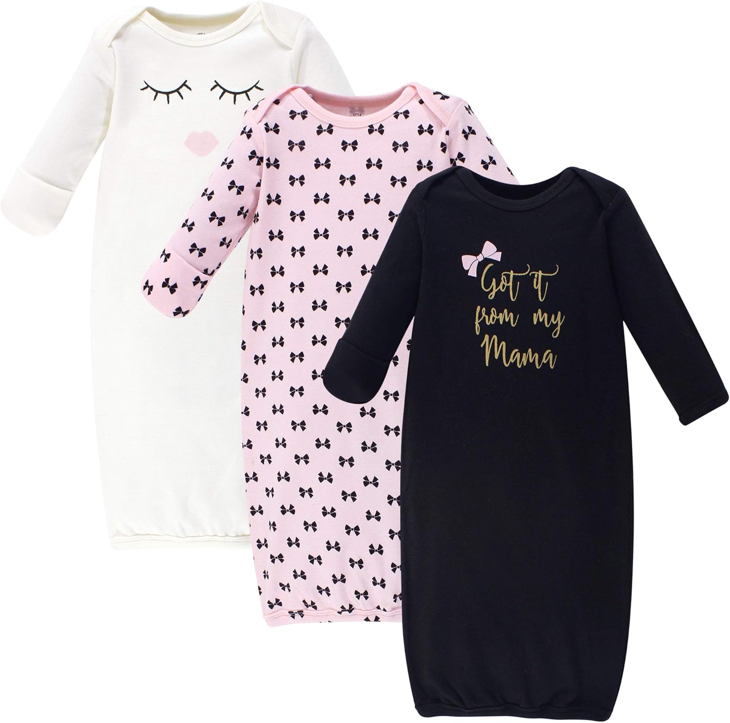Little Treasure Unisex Baby Cotton Gowns, Mama, 0-6 Months: Clothing