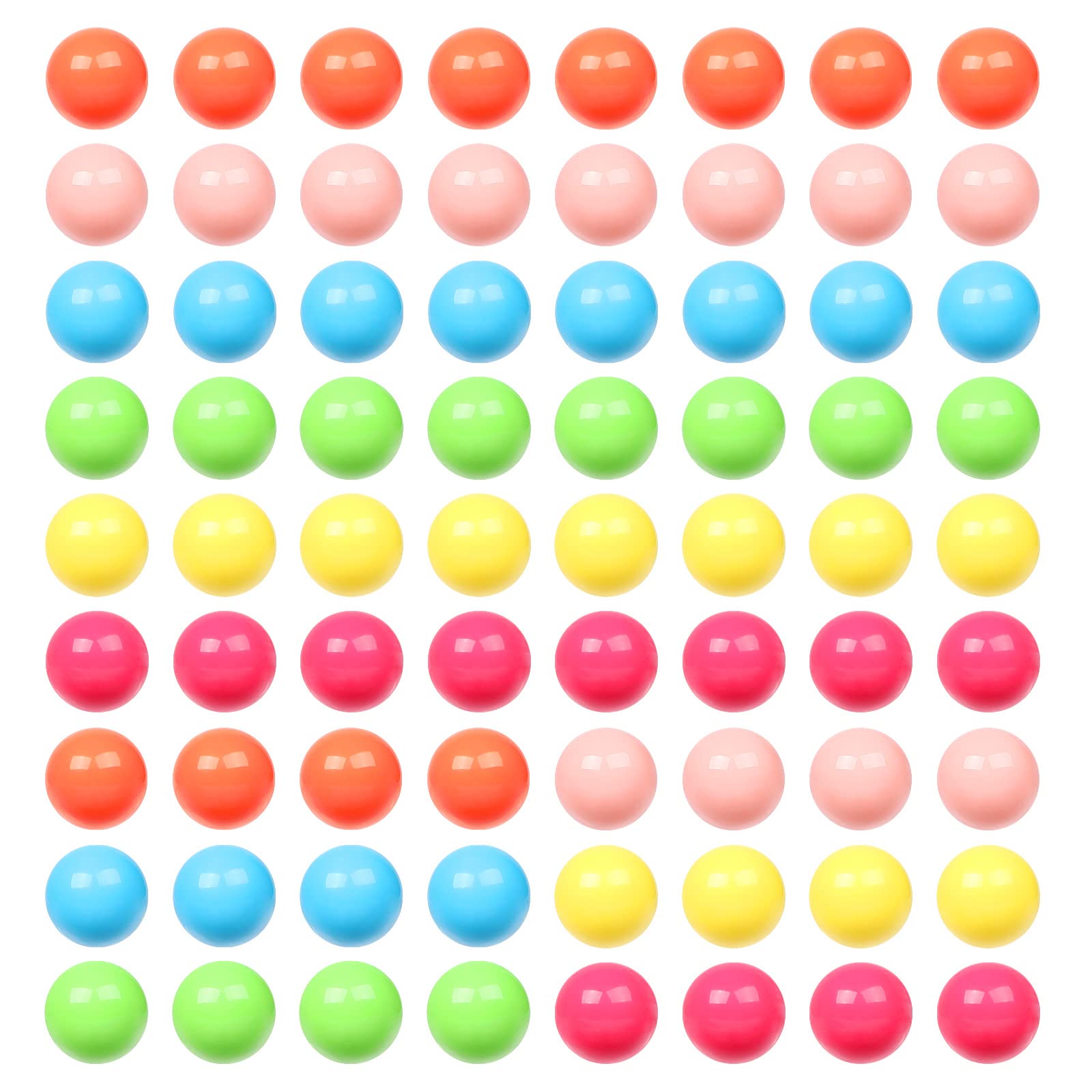 Ailebens Game Replacement Marbles,72pcs Solid Color Game Balls for Chinese Checkers,Aggravation Game,Marble Run,Marble Games(14mm/6 Colors)