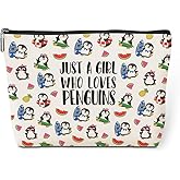 Cute Penguin Makeup Bag Penguin Gifts Penguins Party Favors Stuff Decor Funny Travel Toiletry Bag for Women Best Friends Girls Animal Penguins Lovers Daughter Sister Camping Birthday Christmas