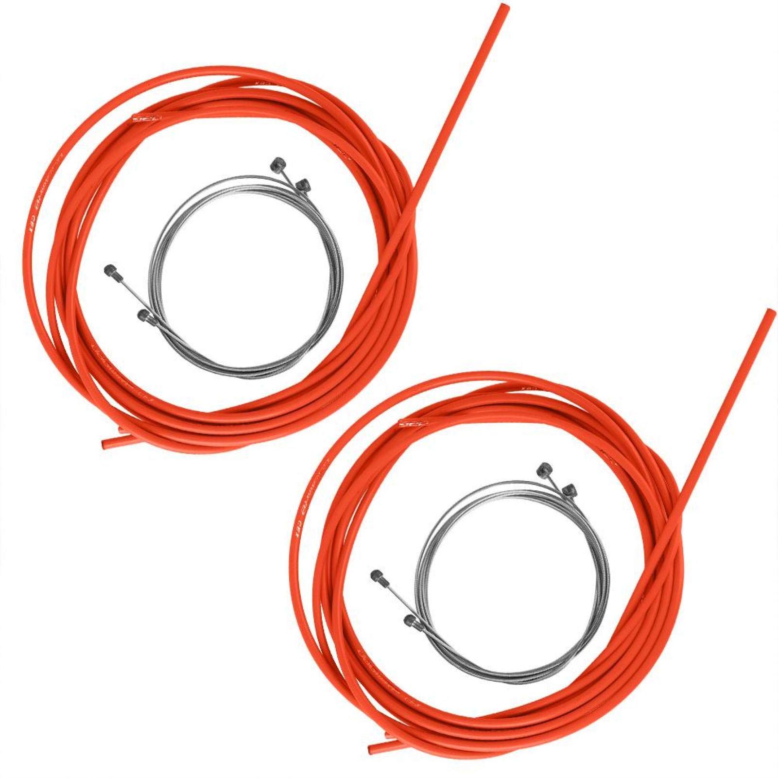 Keenso Bike Shifter Cables, Bike Brake Shifter Cable Housing Set, Bicycle Brake Line Tube Kits, Cycling Accessories (Orange) - Bicycles and Spare Parts — image 1
