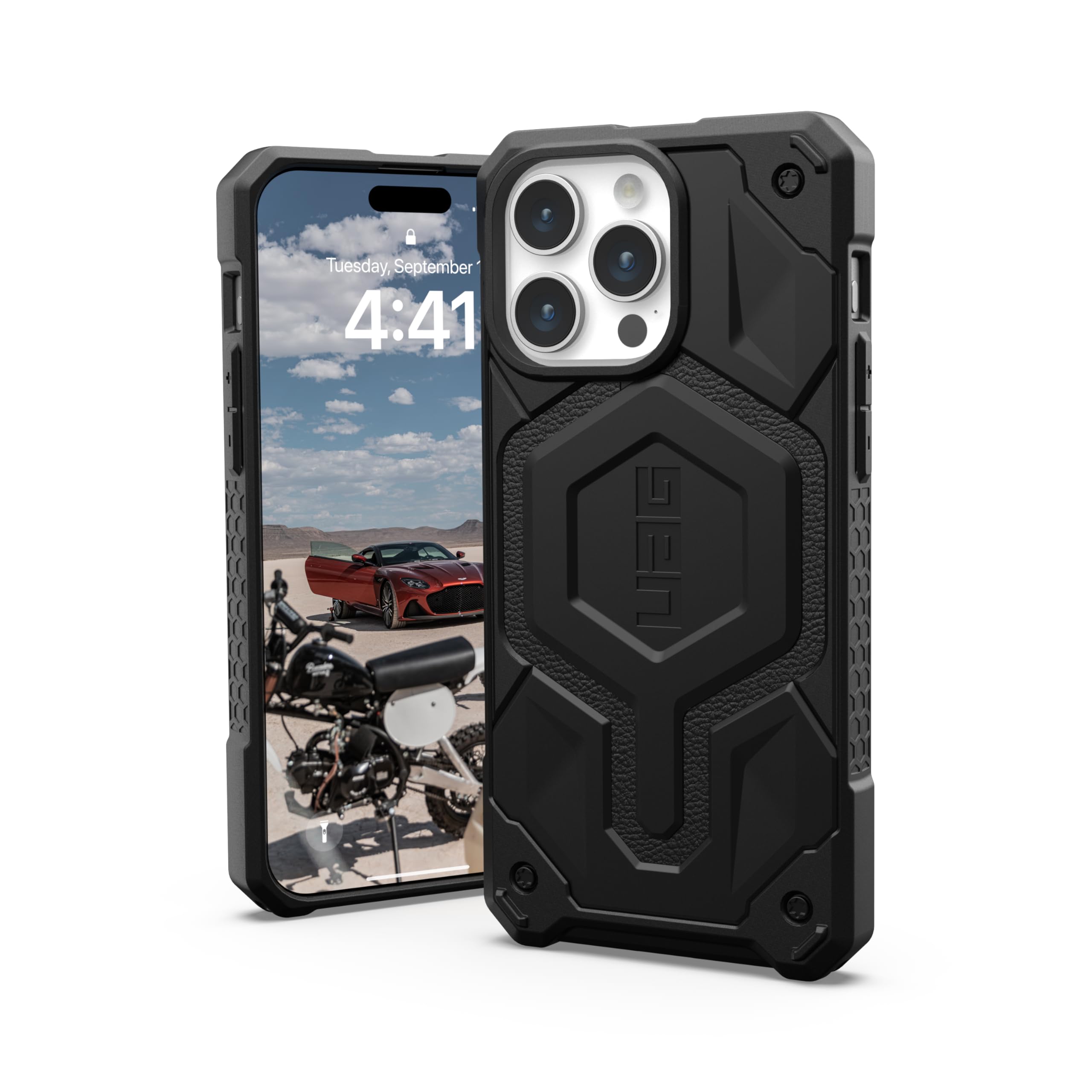URBAN ARMOR GEAR UAG [Updated Ver] Case Compatible with iPhone 15 Pro Max Case 6.7" Monarch Pro Black Built-in Magnet Compatible with MagSafe Charging Premium Rugged Military Grade Protective Cover — image 1