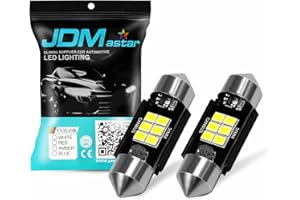 JDM ASTAR Canbus Error Free GX-3020 Chipsets 1.25 inches 31mm DE3175 DE3021 DE3022 3175 Bright White LED Bulbs