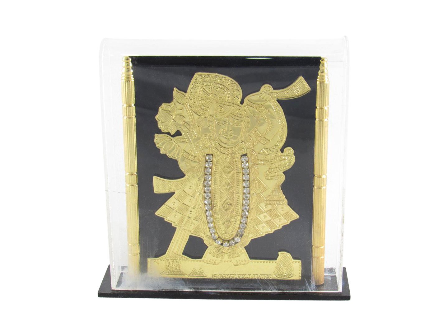 GoldGiftIdeas 24K Gold Plated Lord Shrinathji Gifting Photo Frame, God