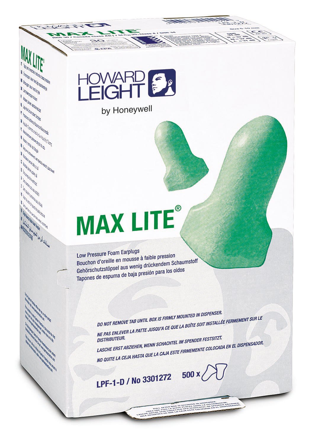 Honeywell 3301272 Howard Leight Max Lite Low Pressure Foam Single Use Earplugs - SNR 34 (Pack of 500 works -LS500 Refill) - Image 3
