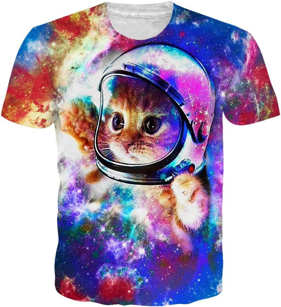 Mens T-Shirts 3D Graphics Print Short Sleeve Funny Summer T Shirts