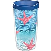 Tervis Ocean Life Dive Made in USA Double Walled Insulated Tumbler Travel Cup Keeps Drinks Cold & Hot, 16oz Classic, Beach Impressions