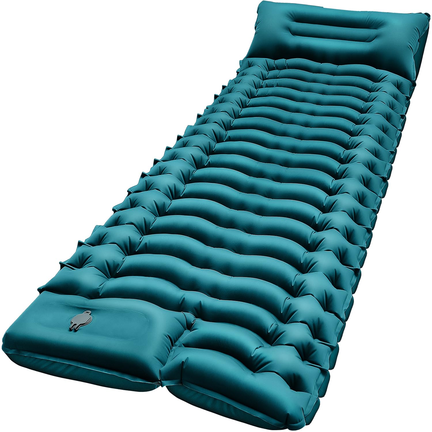Photo 1 of Camping Sleeping Pad, Ultralight Camping Pad with Pillow Built-in Foot Pump Inflatable Sleeping Mat Compact for Camping Backpacking Hiking Traveling - Orange