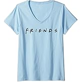 Womens Friends Classic Logo V-Neck T-Shirt