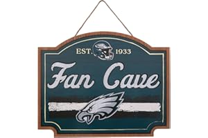 FOCO NFL Official Primary Logo Established 15" Fan Cave Wall Sign (Philadelphia Eagles, One Size)