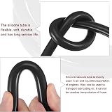 sourcing map Vacuum Silicone Tubing 6mm ID 12mm OD 3mm Wall 1.5m Black Engine view 5