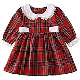Baby Girl Christmas Dress Matching Newborn Girl Bodysuit Plaid Lace Princess Skirt Family Clothing