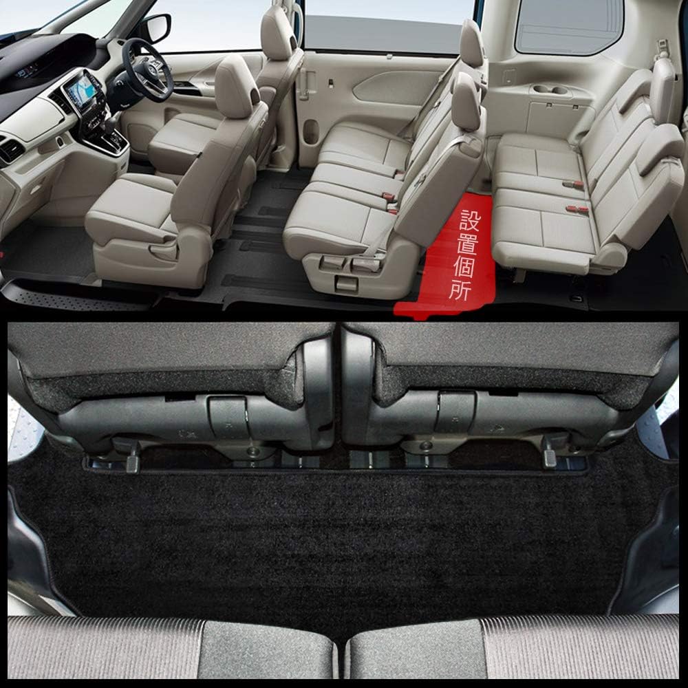 Amazon セレナ C27 3列目 フロアマット ブラック E Power対応 フロアマット 車 バイク