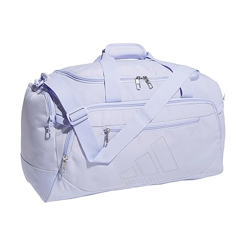 adidas Defender 5.0 Duffel Bag – Durable for Sports, Gym & Travel, Violet Tone Purple/Silver Metallic, Small (42L)