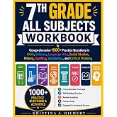 7th Grade All Subjects Workbook: Comprehensive 1000+ Practice Questions in Math, Science, Language Arts, Social Studies, History, Spelling, ... Thinking (Bright Minds Workbook Series)