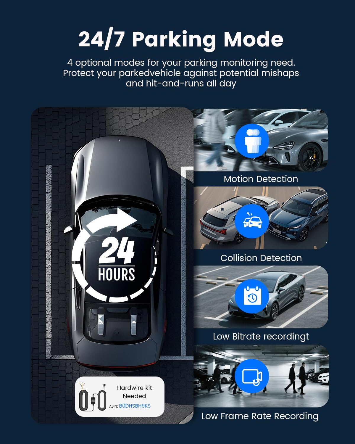 COOLCRAZY Dash Cam Front Rear: 4K+1080P Full HD Dashcam Free 64GB Card, with 5G WiFi GPS, Dual Dash Camera for Cars with 3