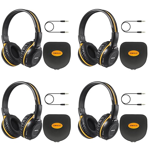 SIMOLIO Pack IR Car DVD Player Headphones for Kids, Wireless