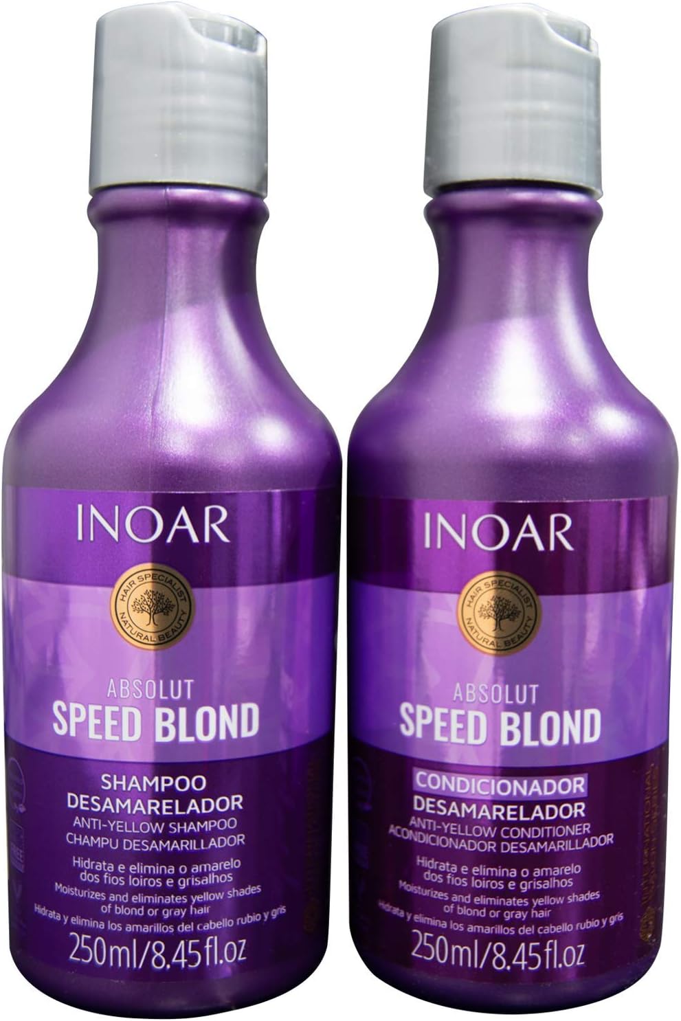 Shampoo e condicionador matizadores - Inoar