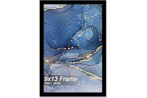Fxojyvo 9x13 Picture Frame, Black Frame for 9 x 13 Inch Picture Poster Photo, Light Weight and High Transparent 9 by 13 Frame for Wall - 1 Pack/Black/9"x13"