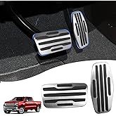 TTCR-II for Chevy Silverado 1500 Pedal Covers 2019-2025, Compatible with GMC Sierra Pedals 2019-2025, for Yukon Racing Pedal 2021-2024 Suburban and 2021-2024 Tahoe (Auto, 2Pcs)
