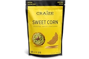 Craize Sweet Corn Crisps | Gluten Free, Vegan, Kosher, Toasted Corn Crackers | 4 oz each