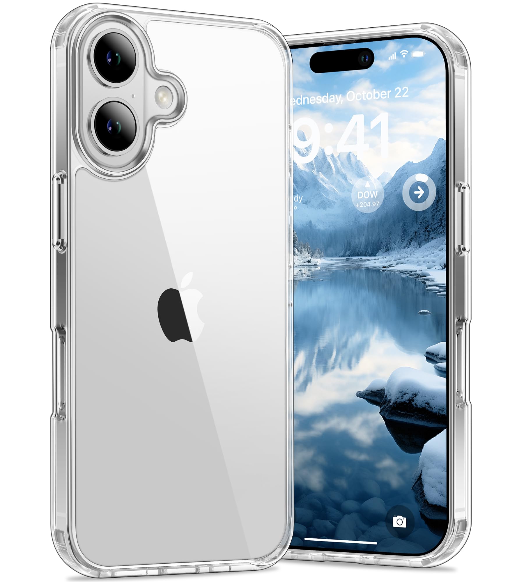 Vakoo Case for iPhone 17 | Clear Anti-Yellowing, Hard Back, Military-Grade Drop Protection, Supports Wireless Charging - Transparent