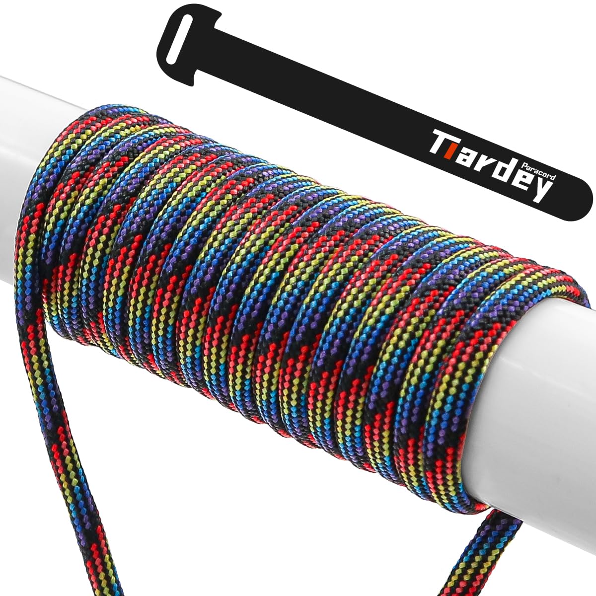 Tiardey PPF-065 Paracord 4mm 100ft (31m) 7 Core Strand,Tear-resistant,Nylon Cord,Mil Spec Type III Paracord,Holds up to 250kg for Outdoor Survival Camping
