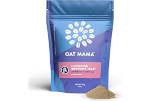 Oat Mama Lactation Brewer’s Yeast Powder | Gluten-Free All Natural | Breastfeeding Essential for Postpartum Lactation Support | Debittered, Mild Nutrient-Rich Powder for Baking, & Smoothies