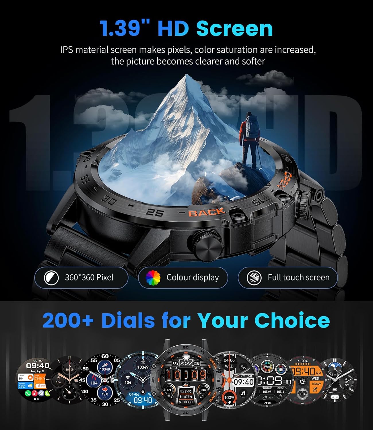 FOXBOX Smart Watch K-52 1.39 inch HD screen and various watch faces