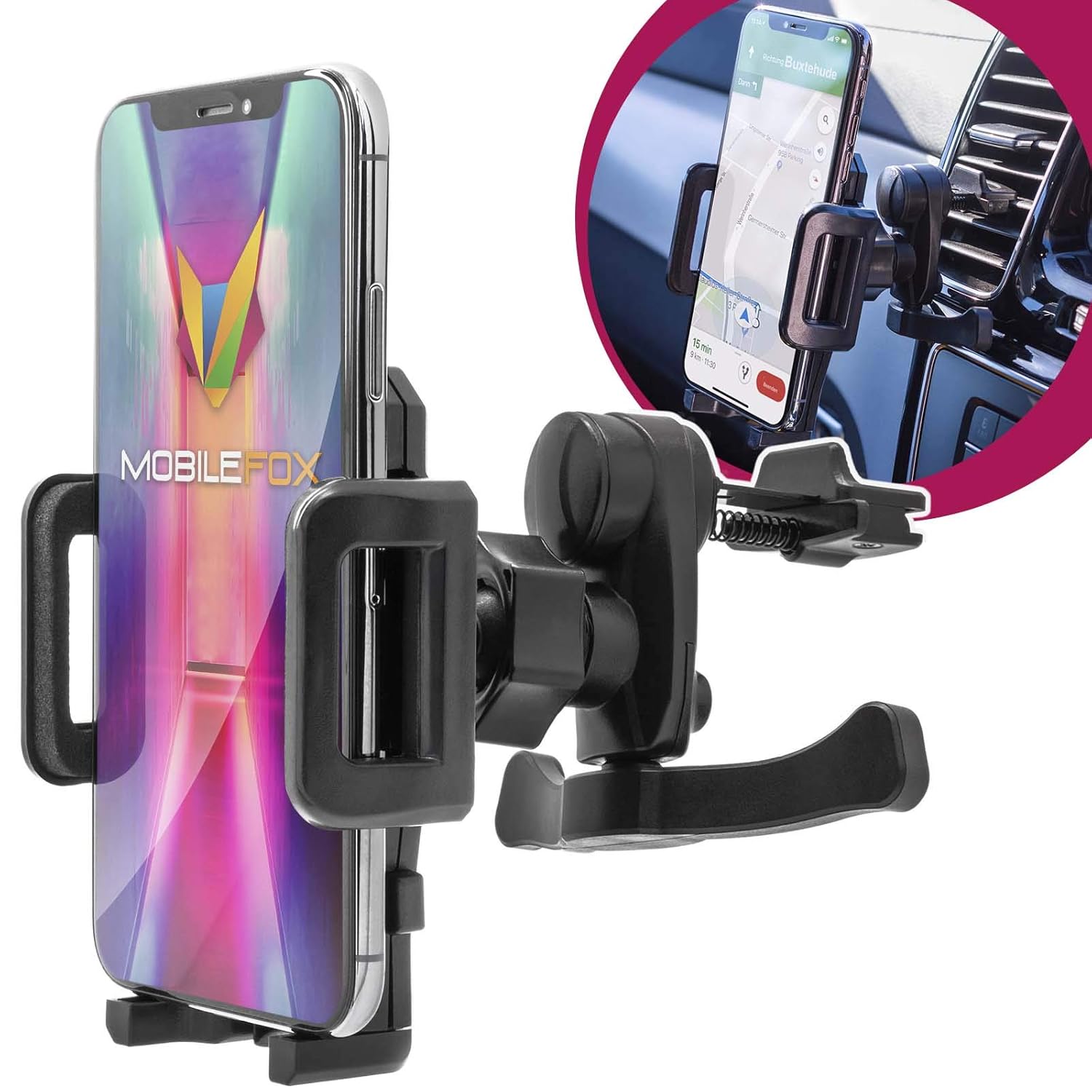 mobilefox® 360 ° Car Air Vent Mount Mobile Phone Holder Amazon.co.uk