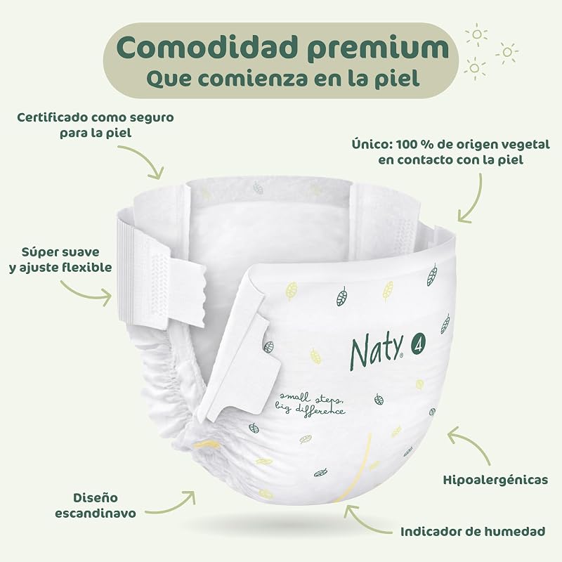 BioEmbrace Pañales para Bebé, Talla 4 (7–18kg), 88 unidades