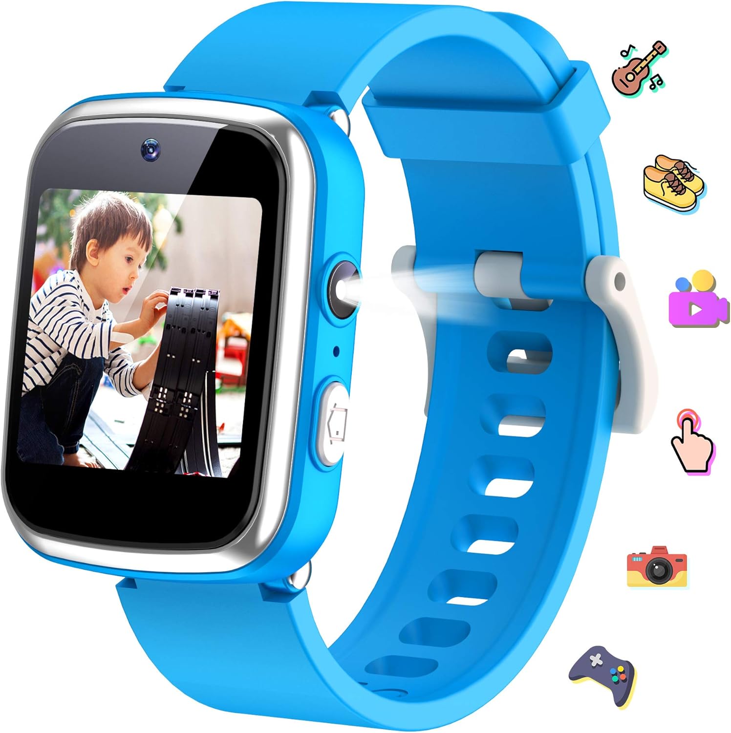 KeBuLe Kids Watch Educational Electronic Toys Touch Screen Smart Watch Toys for 5-10 Year Old Boys Girls Toddler Watch HD Dual Camera Watch Birthday for Kids USB Charging