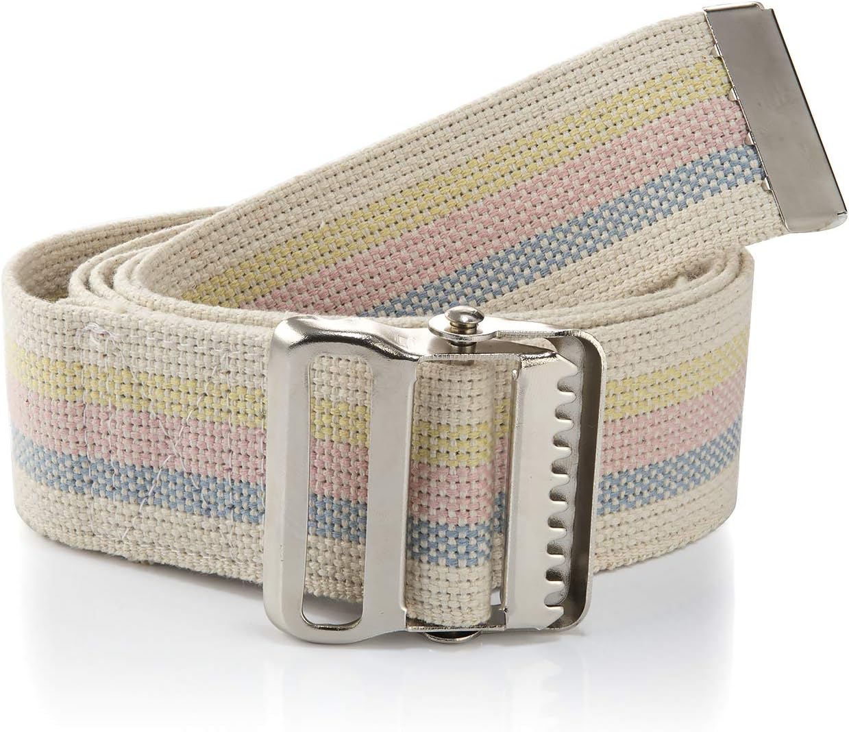 Gait Belt for Seniors and Physical Therapy - 72" x 2" Canvas with Easy Release Metal Buckle - Medical Safety Strap to Lift, Transfer Patients with Fall Risk